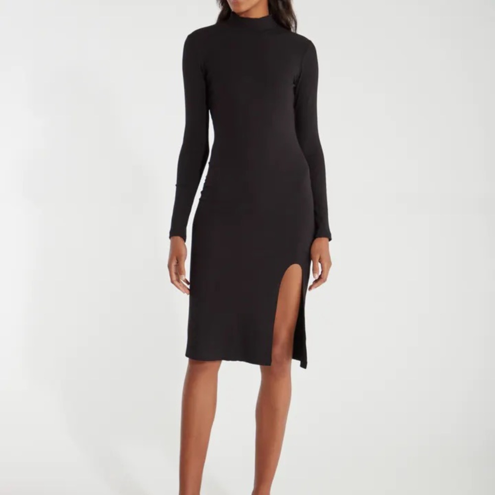 Billie the Label Estelle Turtleneck Midi Dress 
Black / L